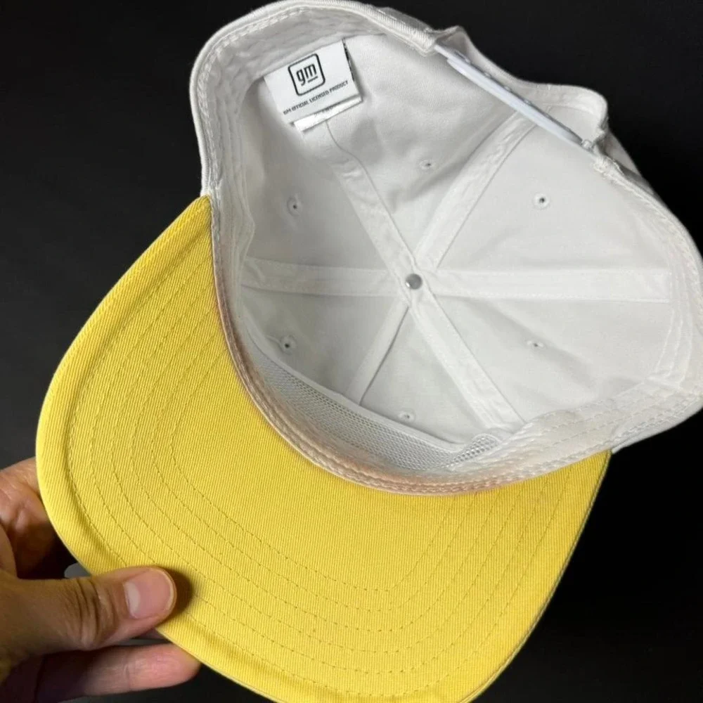 Chevrolet Super Service Snapback Hat GM Official‎ Licensed White Yellow Trucker